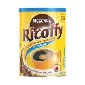NESCAFE RICOFFY CAF/FREE TIN 250GR