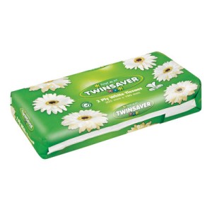 TWINSAVER FACIAL TISSUE SOFT 90EA