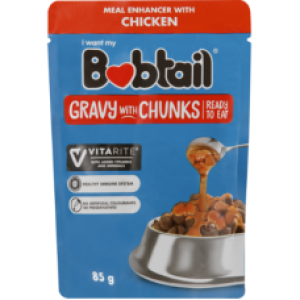 BOBTAIL CHICK CHUNKS&GRAVY D FOOD 85GR