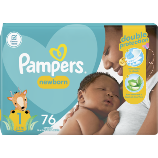 PAMPERS N/B DISPOSABLE DIAPERS V/P 76EA