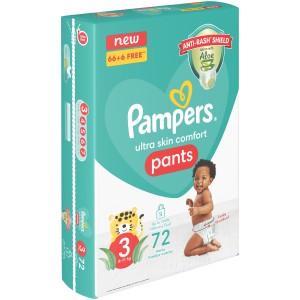 PAMPERS ACT BABY PANTS SZ3 JP 66EA