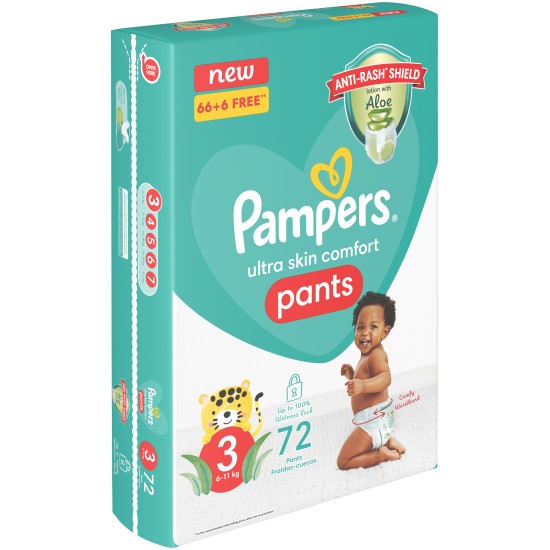 PAMPERS ACT BABY PANTS SZ3 JP 66EA