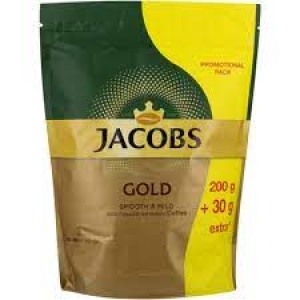 JACOBS GOLD INSTANT COFFEE POUCH 230GR